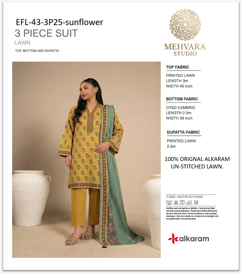 EFL-43-3P25-sunflower 3 Piece Suit