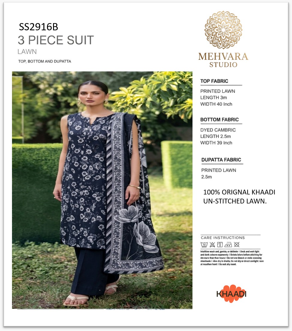 SS2916B Unstitched Lawn Suit